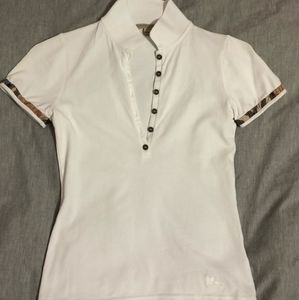 Burberry Brit women's White polo shirt top